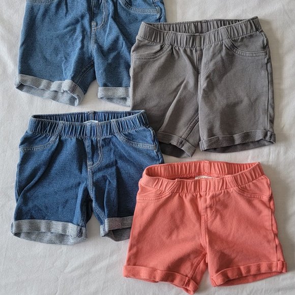 4-pc Set of Cat & Jack Cuffed Shorts (Size 4T) - Picture 1 of 3